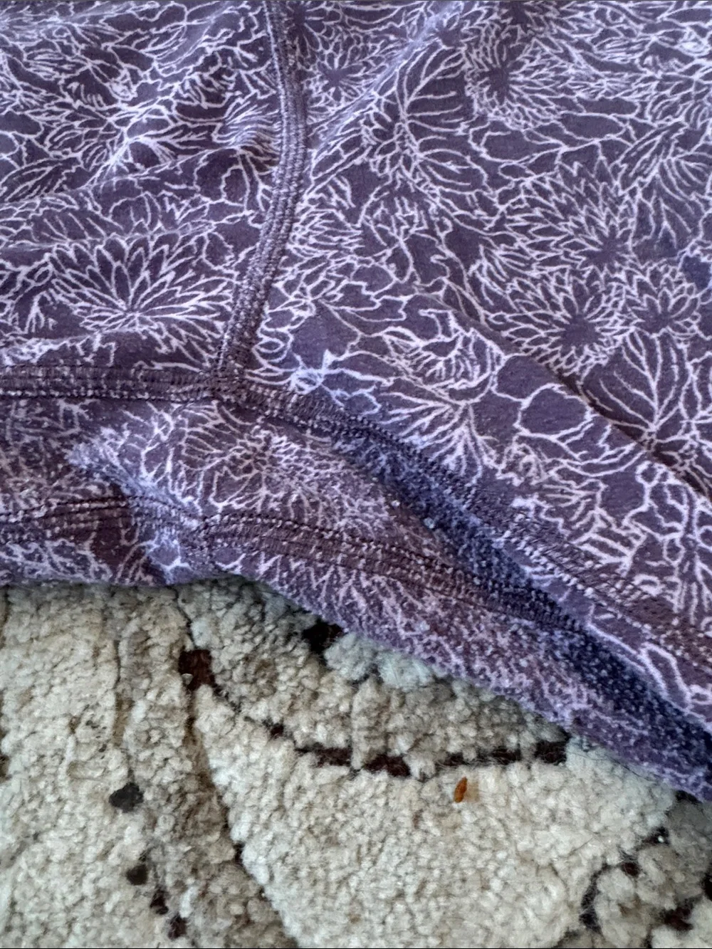 lululemon athletica Lavender Floral Capri Leggings